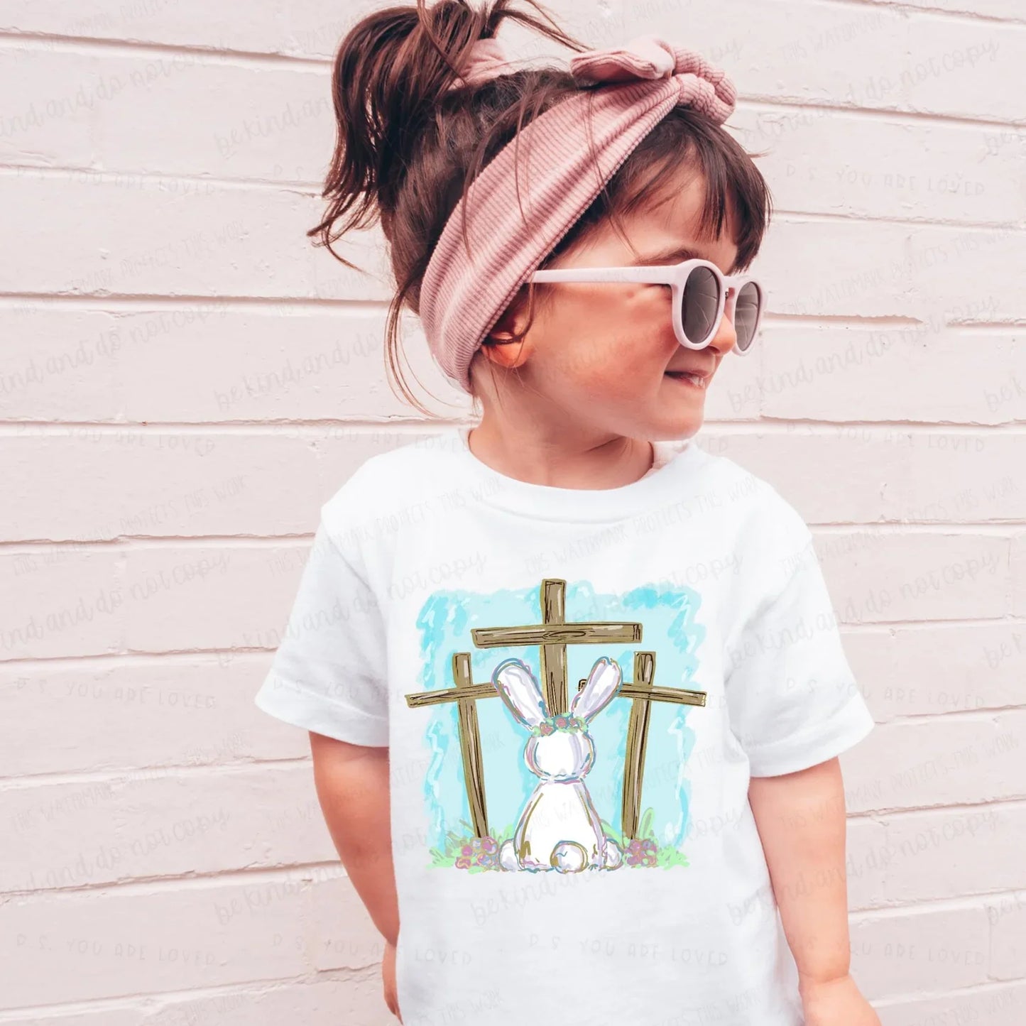 Three crosses with bunny Completed Tee
