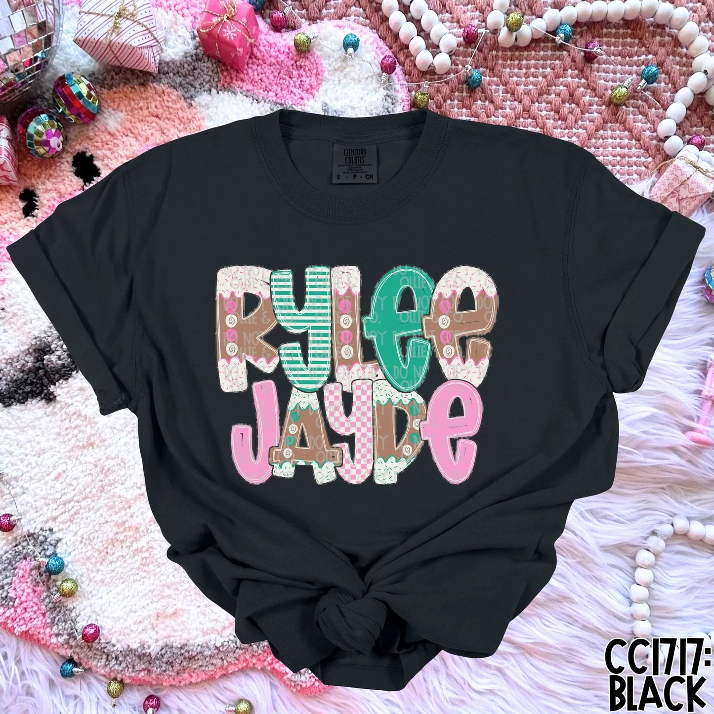 HAND LETTERED GINGERBREAD NAMES *OLLIE & CO. EXCLUSIVE* - CUSTOM COMPLETED TEE