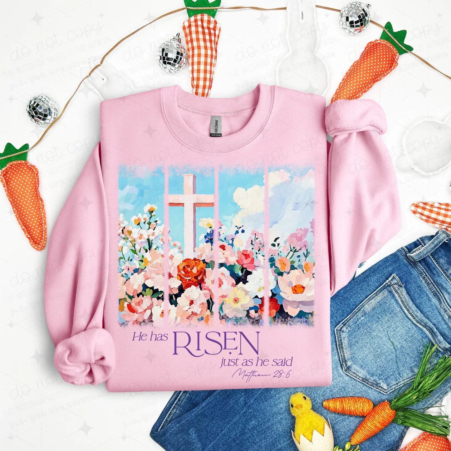 HE HAS RISEN - COMPLETED TEE