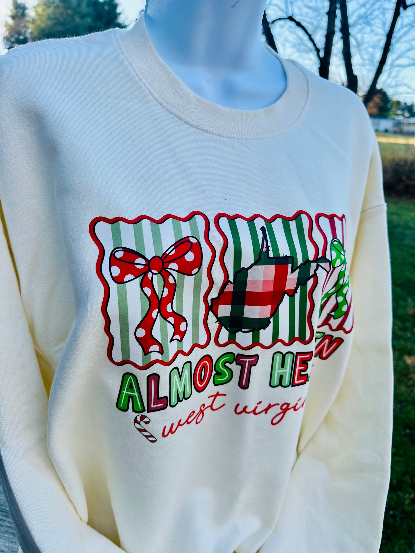 West Virginia Christmas Bows Sweatshirt