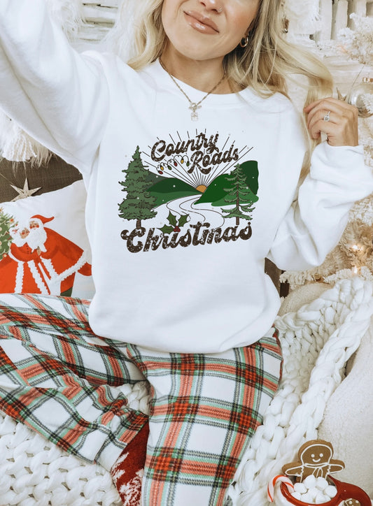West Virginia Country Roads Christmas Sweatshirt