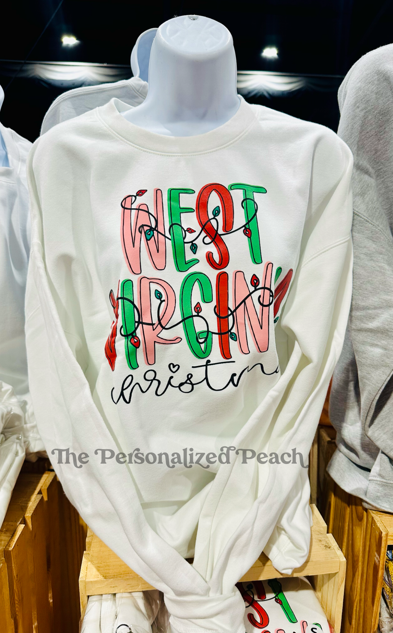 West Virginia Christmas Lights Sweatshirt