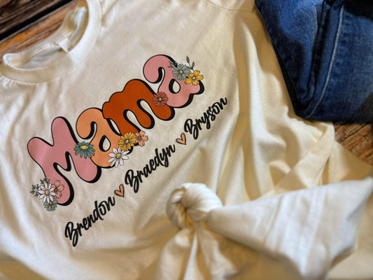 Groovy Mama, Aunt, Grandma, etc. Completed Tee