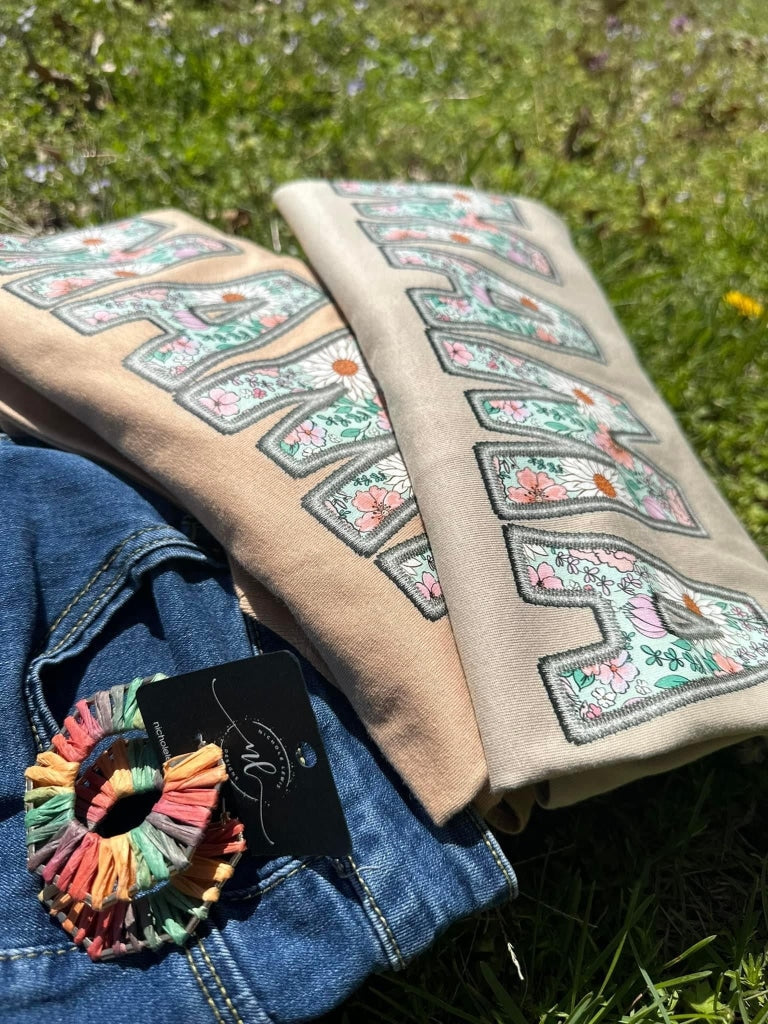 Mama Faux Embroidery Shirt