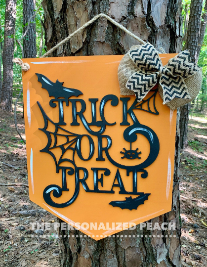 Trick or Treat Banner Door Hanger