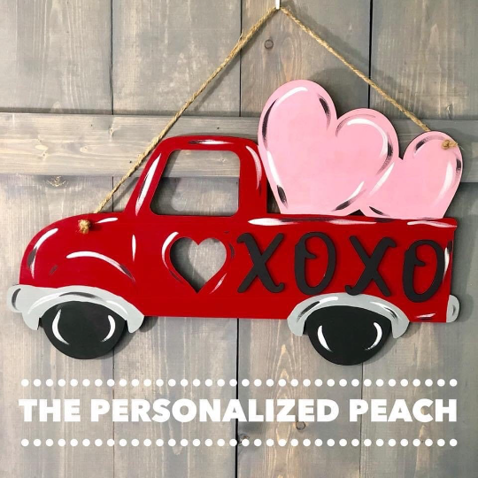 Valentines XOXO Truck Door Decor Door Hanger
