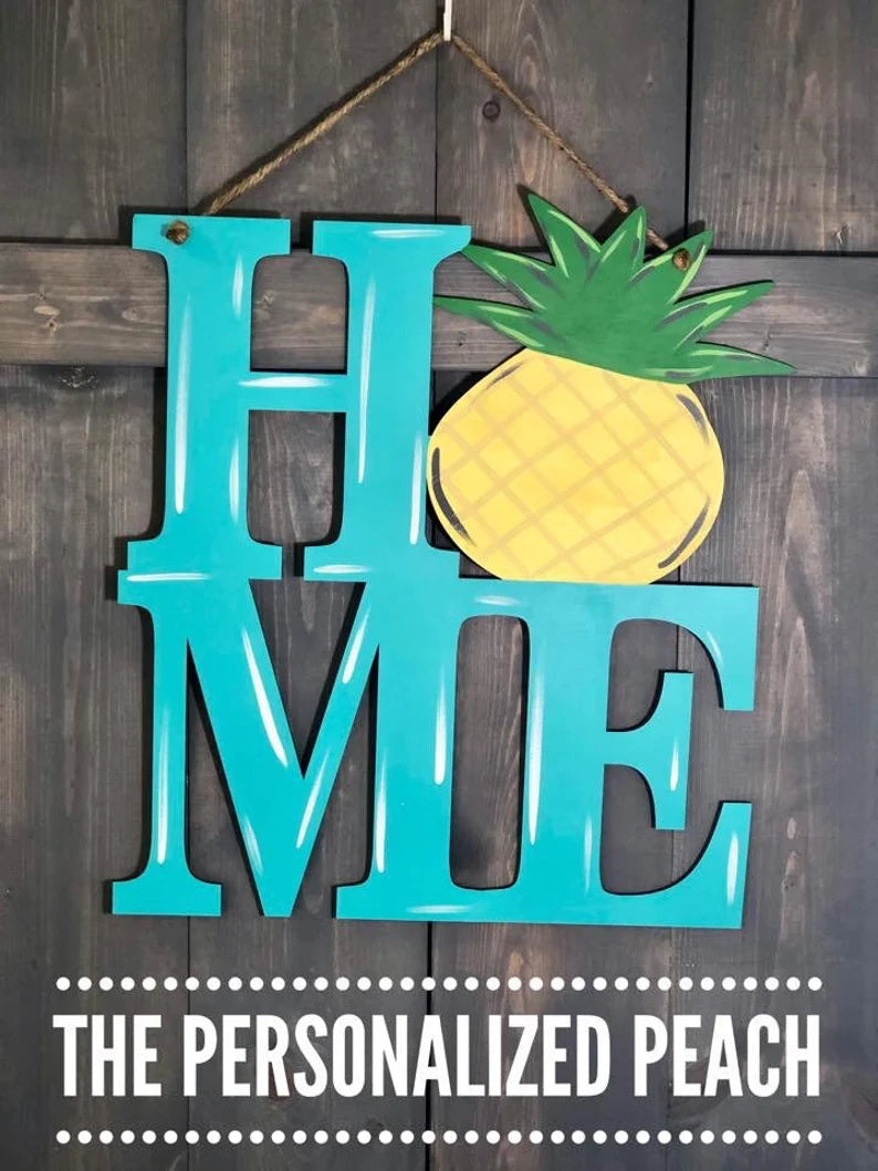 Pineapple HOME Door Hanger