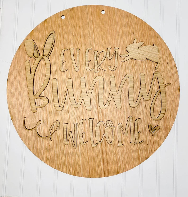 Easter Door Hanger Blank/ Easter Bunny