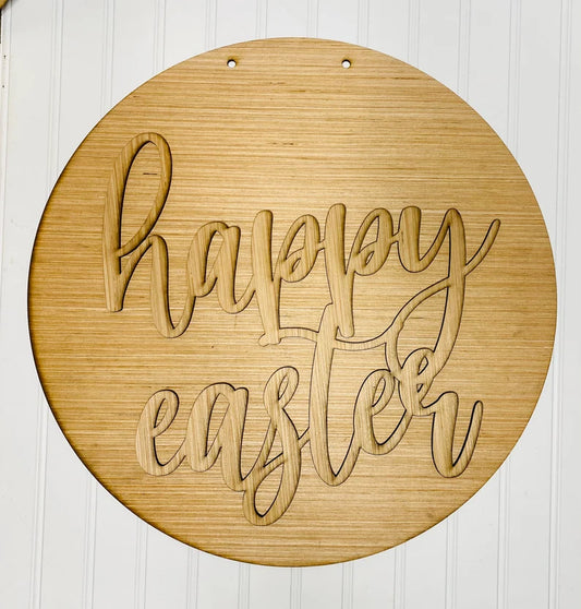 Happy Easter wood door hanger blank DIY craft