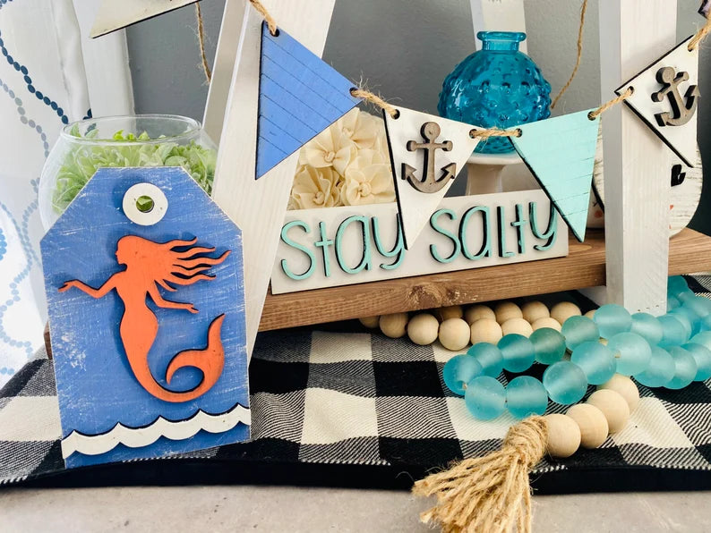 Beach themed Tiered Tray DIY Craft/Paint Kit