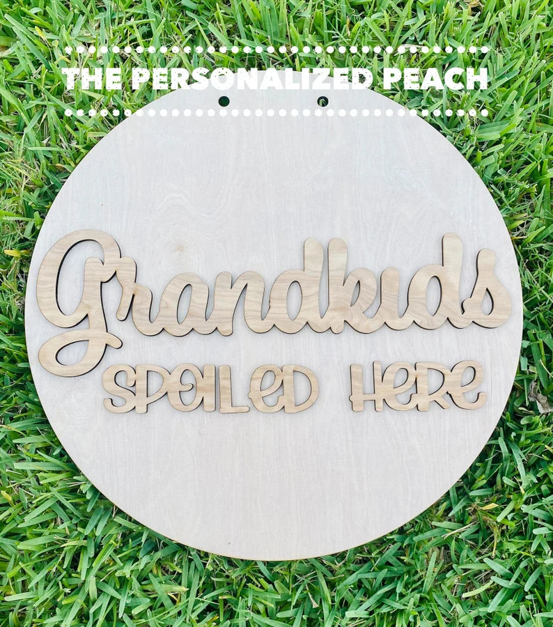 Grandkids welcome Door hanger Blank/ Door Hanger DIY Template