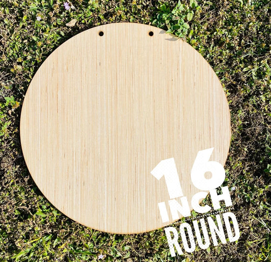 16 inch blank round Door Hanger/ Farmhouse craft/ wood round