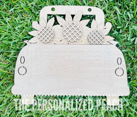 3D Sunflower Truck Door hanger/ Laser Cut Door Hanger blank
