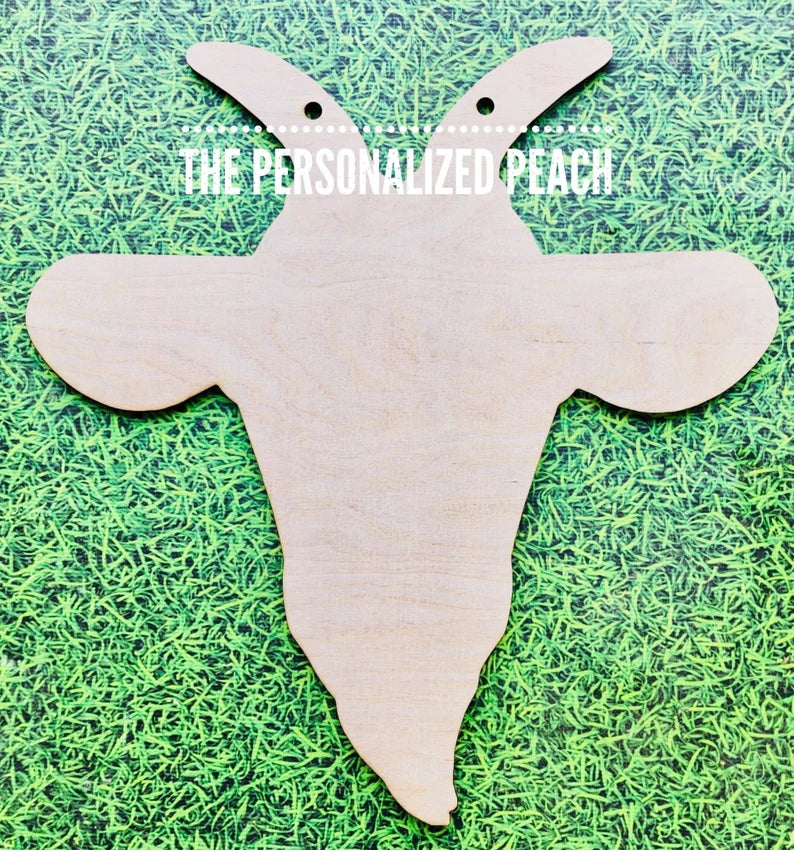 Goat laser cut door hanger blank/ Farm FFA Doorhanger wood shape