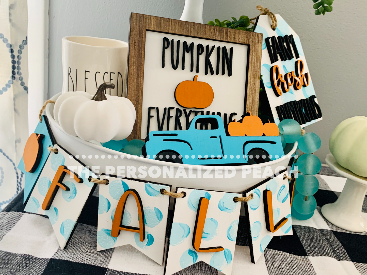 Pumpkin Patch Tiered Tray Set-Painted