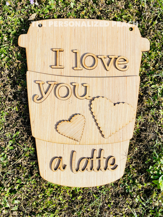 Valentines love you a latte Door Hander DIY